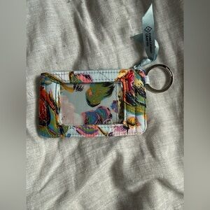 Vera Bradley Sea Air Floral Deluxe Zip ID NWOT